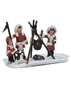 Decorative scene, poliresine, different colors, 9x4.9xH13 cm