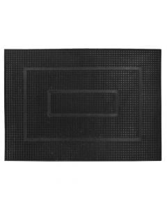 Door mat, ruber, black, 43x60 cm