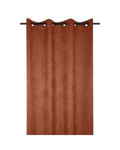 Full curtain with Grammont rings, polyester, brandy, 140x260 cm