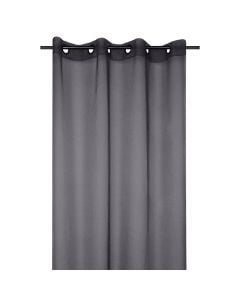 Moanna thin curtain with rings, polyester, anthracite grey, 135x260 cm