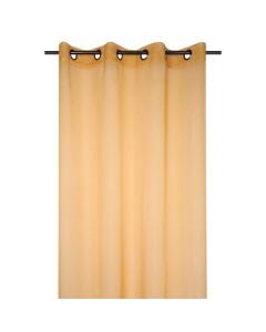 Moanna thin curtain with rings, polyester, mustard, 135x260 cm
