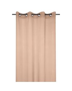 Paloma thin curtain with rings, polyester, brandy, 140x260 cm