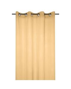 Thin curtain with Paloma rings, polyester, mustard, 140x260 cm