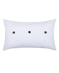 Ombeline decorative pillow, cotton, white, 30x50 cm