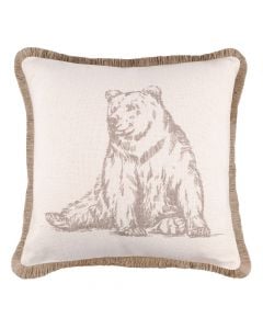 Jasper decorative pillow, cotton, shade of beige, 40x40 cm