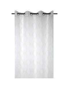 Ethnograph thin curtain with rings, polyester, white, 140x260 cm