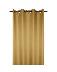 Copenhague full curtain with rings, polyester, mustard, 140x260 cm