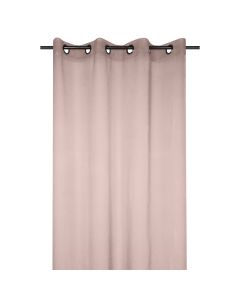 Thin curtain with Monna rings, polyester, pink, 135x260 cm