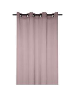 Monna thin curtain with rings, polyester, brown, 135x260 cm