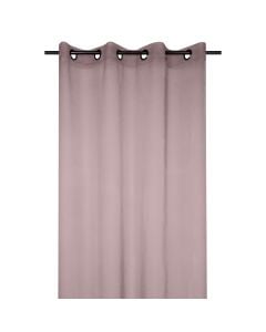 Monna thin curtain with rings, polyester, brown, 135x260 cm