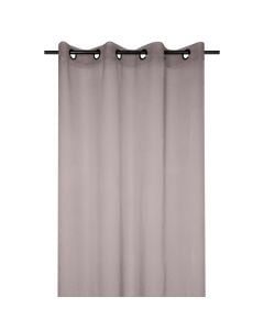 Monna thin curtain with rings, polyester, taupe, 135x260 cm