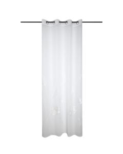 Taman thin curtain with rings, polyester, white, 140x260 cm