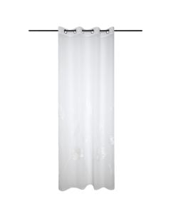 Taman thin curtain with rings, polyester, white, 140x260 cm