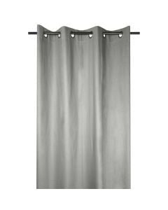 Oxford full curtain with rings, cotton, gray, 140x260 cm