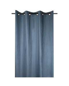 Oxford full curtain with rings, cotton, blue, 140x260 cm