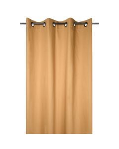 Oxford full curtain with rings, cotton, mustard, 140x260 cm