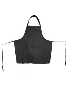 Bib apron, Size: , Color: Black, Material: 100% Polyester