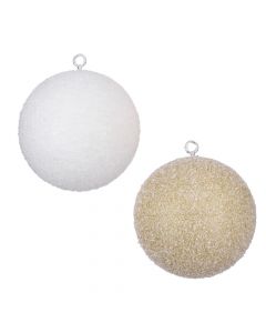 Decorative sphere, plastic, white, Dia.20 cm
