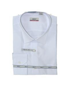 Male Shirt, Size: XXL, Color: White, Material: 80% Polyester 20% Cotton