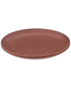 Serving plate, ceramic, brown, Dia.27 cm