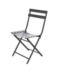 Folding chair, metal, graphite gray, 42x51xH81 cm