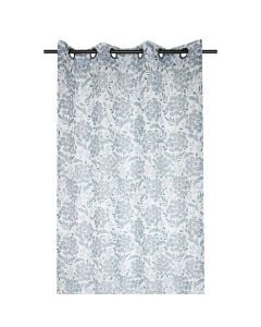 Veil curtain with rings Ombelle, polyester, white / sky blue140x260 cm
