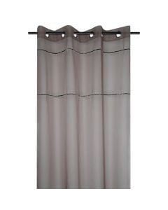 Veil curtain with rings Goma, polyester, light brown140x260 cm