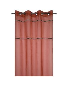 Veil curtain with rings Goma, polyester, terracota140x260 cm