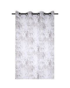 Veil curtain with rings Kikko, polyester, white with design140x260 cm