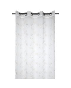 Veil curtain with rings Artemisia, polyester, white, 140x260 cm