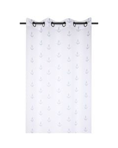 Veil curtain with rings Babord, polyester, white, 140x260 cm