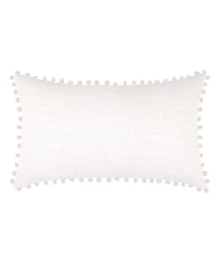 Jastëk dekorativ Sanchez, pambuk, e bardhë, 30x50 cm