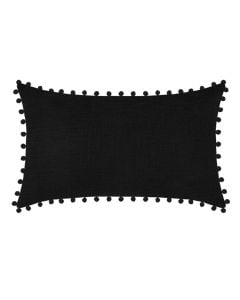 Decorative pillow Sanchez, cotton, black, 30x50 cm