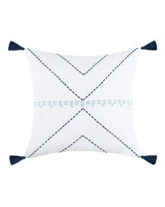 Decorative pillow Sully, cotton, white, 40x40 cm