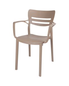 Armchair Pinar, PP, cappuccino, 54.5x53xH84 cm