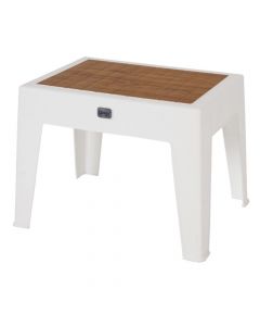 Petunya table, PP, white/cappuccino, 55x40xH43.5 cm