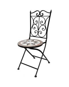 Mosaic folding chair, metal / ceramic, different colors, 37x35xH90 cm