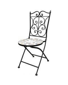 Mosaic folding chair, metal / ceramic, different colors, 37x35xH90 cm