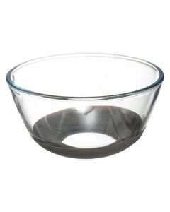Mixing bowl, glass/silicone, transparent, Dia.23xH11 cm / 2.2Lt