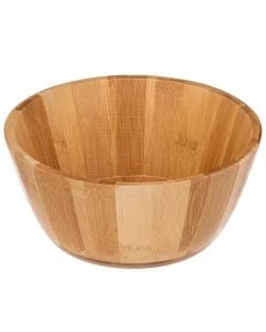 Salad bowl, bamboo, brown, Dia.19xH8 cm