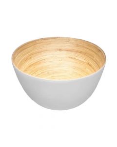 Salad bowl, bamboo, White, Dia.17xH7.5 cm