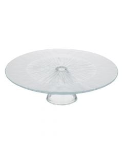 Elise Cake/Pastry Stand, glass, transparent, Dia.28xH8.5 cm