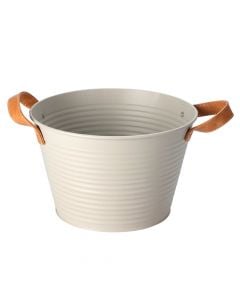 Service bucket, metal, beige, Dia.24 cm