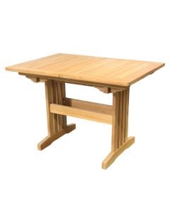 Extension table, teak wood, brown, 110/150xH80 cm