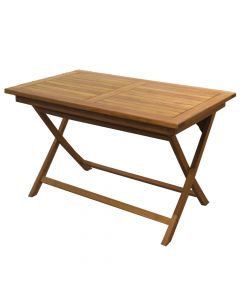 Java folding table, teak wood, brown, 120x70 cm