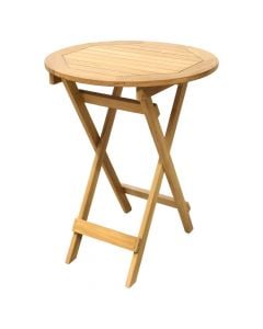 Round table, teak wood, brown, Dia.60xH70 cm