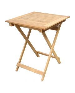 Square table, teak wood, brown, 60x60 cm