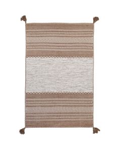 Rug, 60% cotton/40% viscose, beige/natural brown, 120x170 cm