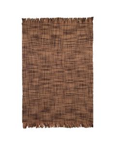 Rug with fringe, microfiber, brown, 120x170 cm