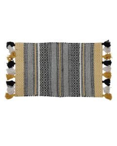 Rug, 100% cotton, mustard, 50x80 cm